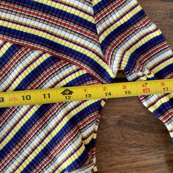 Marques Almeida x 7 For All Mankind Women's Asymmetric Striped Blouse Size XS - Picture 7 of 7